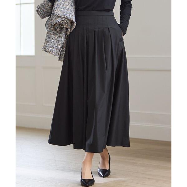 スカート ブライトタフタ タック スカート