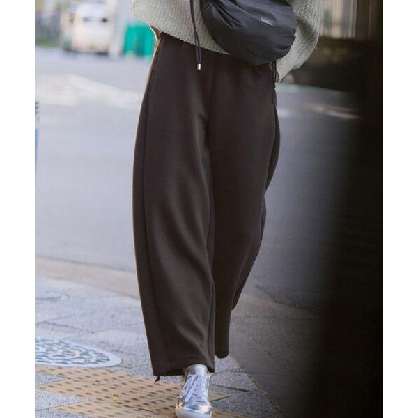 ワイドパンツ パンツ 「洗える」コットンエアーダンボール 2WAY カーヴィー パンツ レディース