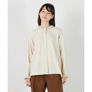 ブラウス シャツ イレギュラーヘムフリルブラウス レディース