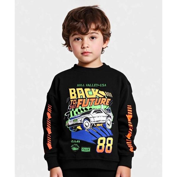 トレーナー  親子お揃い バック・トゥ・ザ・フューチャー イラストトレーナー 1120K キッズ 子...