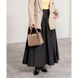 スカート ウォッシャブルメモリータフタロングスカート