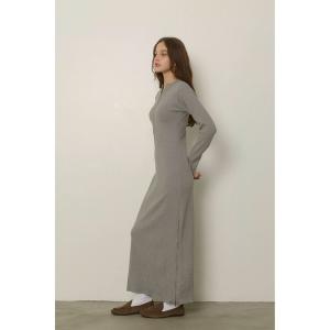 ワンピース Half Zip Knit Long Dress /ハーフジップニットワンピ