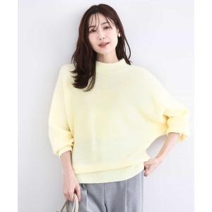 ニット セーター シャドーボーダー調ドルマンニット/洗える レディース