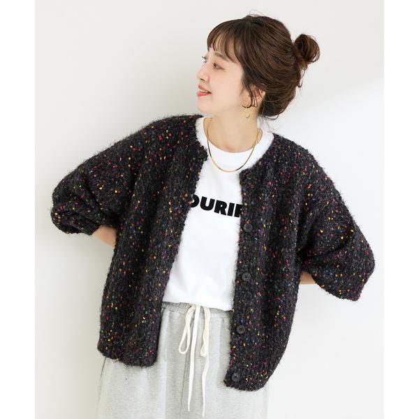 カーディガン 「追加8」「WEB＋一部店舗限定」 ポコポコヤーンミックス2WAYカーディガン レディ...
