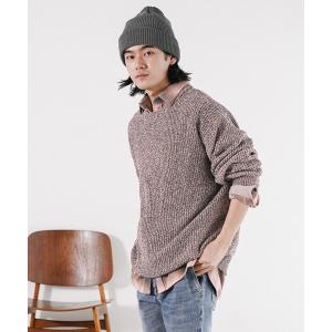 セーター ニット メランジモールニットプルオーバー メンズ