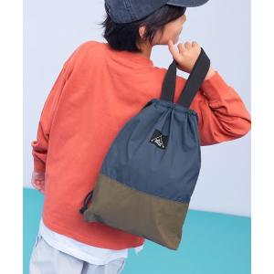 シューズケース レッスンバッグ バイカラー 持ち手付き巾着 キッズ 子供 男の子 女の子