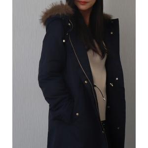 モッズコート コート 「撥水加工付」裏ボアフードモッズコート レディース