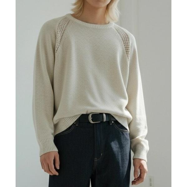 セーター ニット A'GEM/9 × .kom 「BENUSTA /ベヌスタ」Mesh Line D...