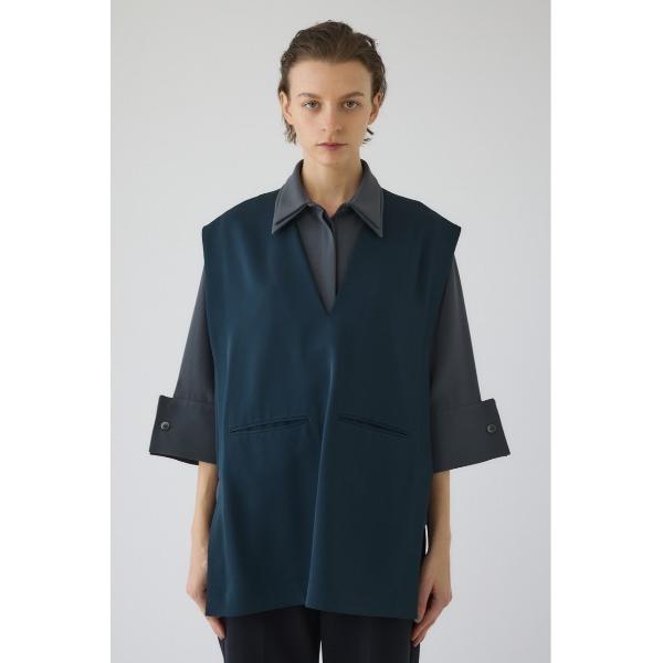 ベスト ジレ Sharp neck Cape シャープネックケープ レディース