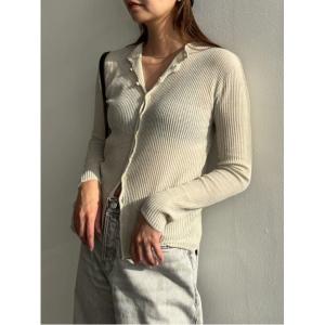 ニット セーター Sheer rib spring knit シアーリブスプリングニット レディース