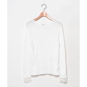 「nesessaire」 長袖ニット 38 ホワイト レディース