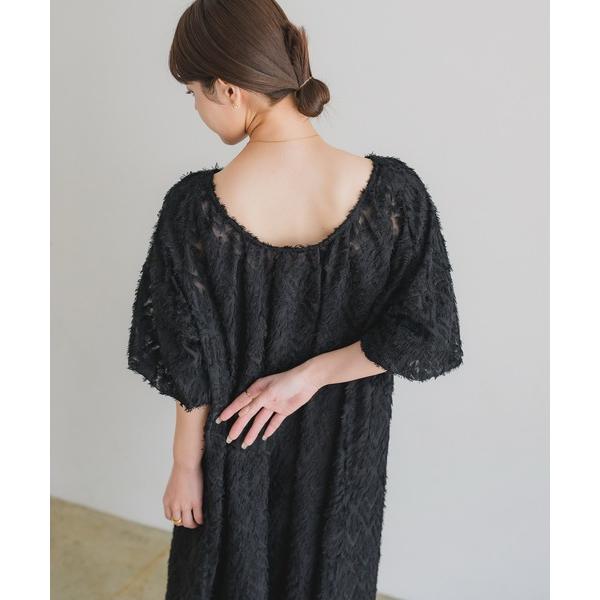 「INTER FACTORY」 半袖ワンピース FREE ブラック レディース