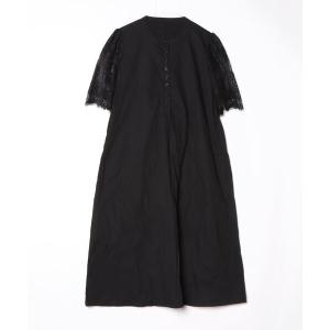 「シロップ．」 半袖ワンピース LARGE ブラック レディース