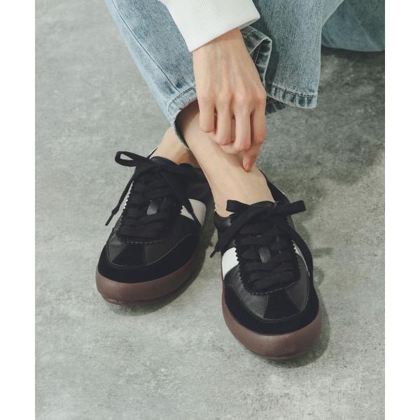 「GLOBAL WORK」 ローカットスニーカー MEDIUM ブラック×ホワイト レディース