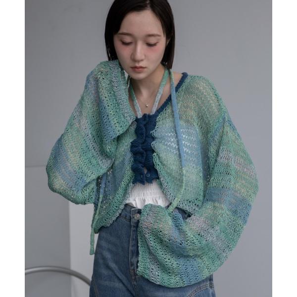 「VACANCY」 ニットカーディガン FREE グリーン レディース