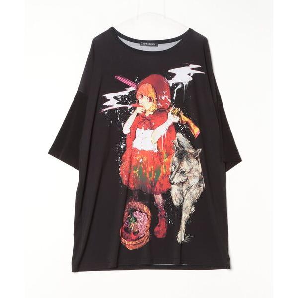 「ankoROCK」 半袖Tシャツ ONE SIZE ブラック メンズ