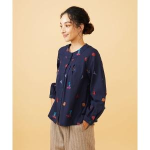 ブラウス シャツ Lunares Animales もけもけドビーブラウス レディース