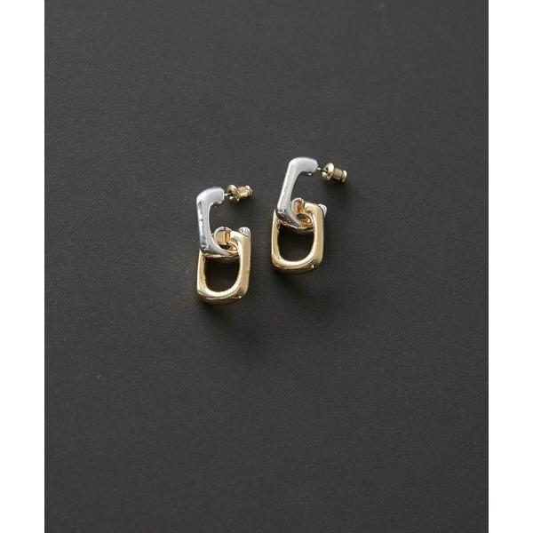 ピアス コンビカラースクエアピアス レディース