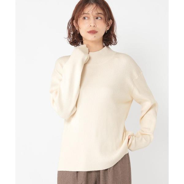 ニット セーター 12ゲージシルクMIXハイネックプルオーバー「プラスサイズあり」 レディース