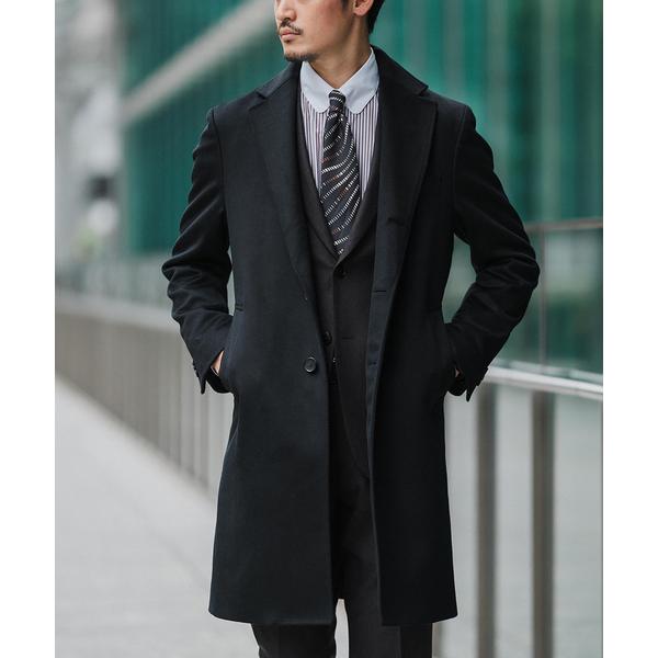 チェスターコート コート 「追加」SUPER 140’s ウール / カシミヤ チェスターコート メ...