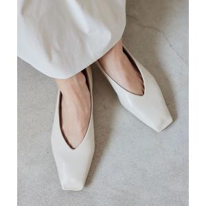 「Mazell」 フラットパンプス 37 オフホワイト レディース