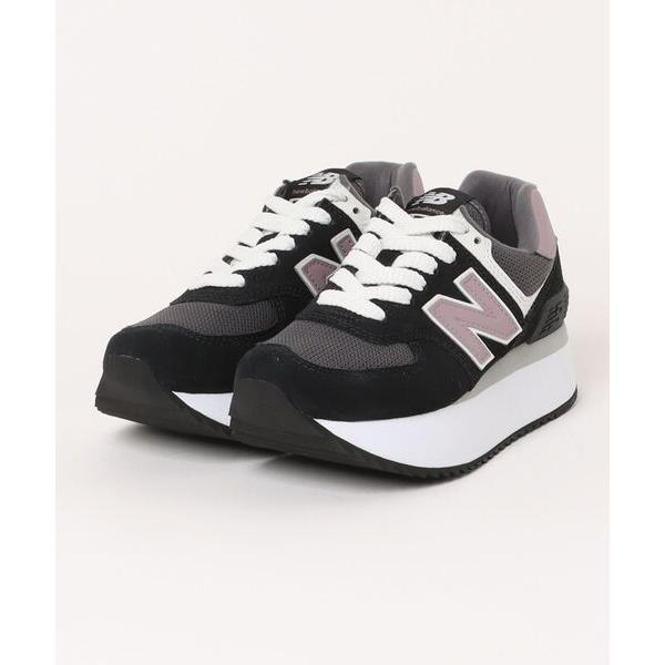 「New Balance」 ローカットスニーカー 25.0cm ブラック レディース