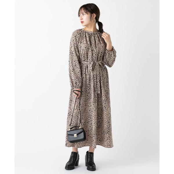 「mystic」 長袖ワンピース FREE ベージュ レディース