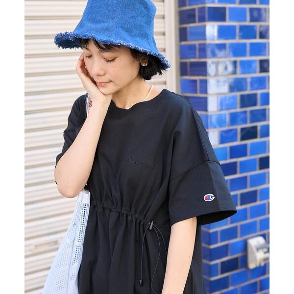 「FREAK'S STORE」 半袖ワンピース フリ- ブラック レディース