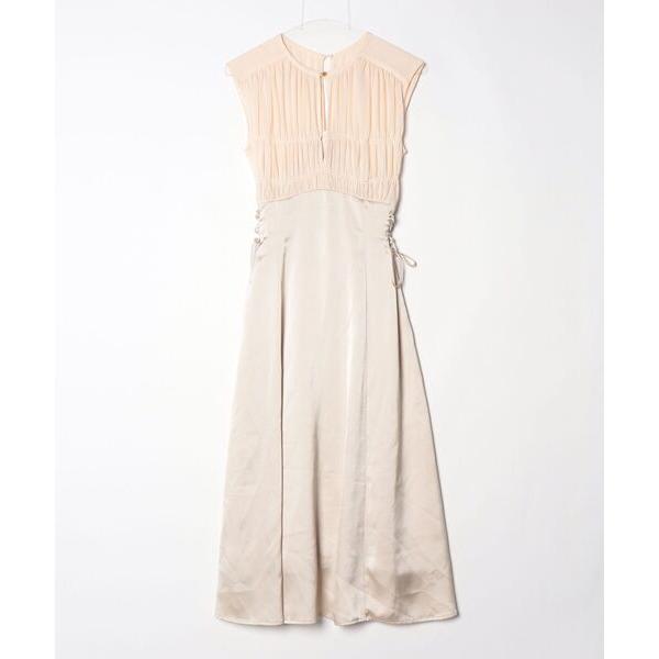 「LILY BROWN」 ドッキングワンピース 0 ベージュ レディース