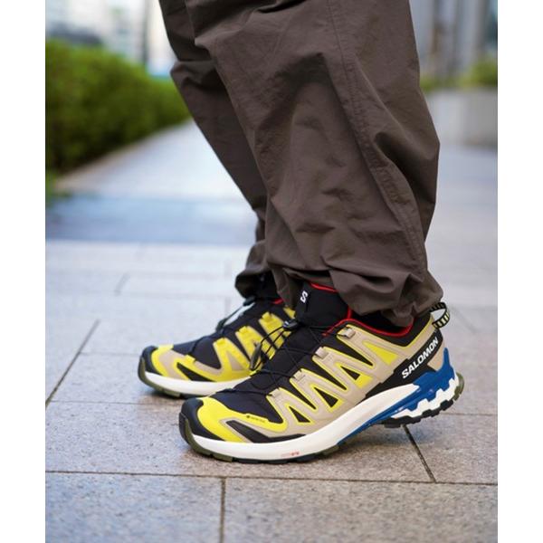 「SALOMON」 ローカットスニーカー 28.0cm ブラック×ブルー メンズ