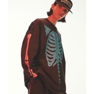 「LIBERE」 長袖Tシャツ M チャコール メンズ