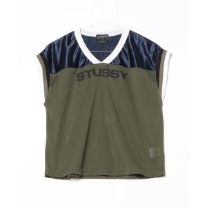 「STUSSY」 半袖カットソー M グリーン レディース