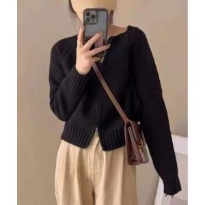 カーディガン ショート丈ジップニットカーディガン レディース