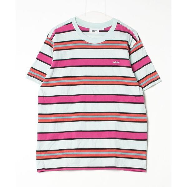 「OBEY」 半袖Tシャツ LARGE サックスブルー メンズ