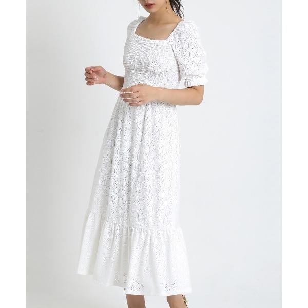 「MICHAEL KORS」 半袖ワンピース S ホワイト レディース