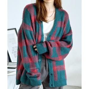 「BASQUE magenta」 ニットカーディガン FREE グリーン レディース