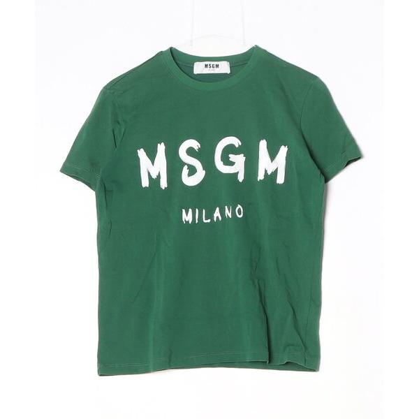 「MSGM」 半袖Tシャツ M グリーン レディース