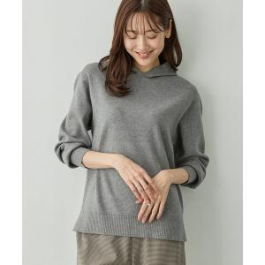 もちもちニットフードパーカー