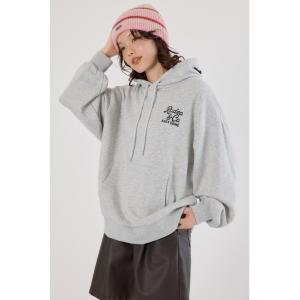 パーカー バックエンボススクリプトロゴパーカー レディース