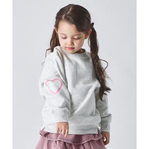 トレーナー  「ぬくふわ」ガールズ 袖ワンポイント ハート タグ  裏起毛 トレーナー キッズ 子供服 女の子｜ZOZOTOWN Yahoo!店