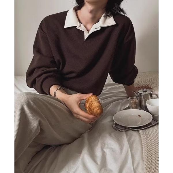 tシャツ 配色ルーズポロロンT メンズ レディース