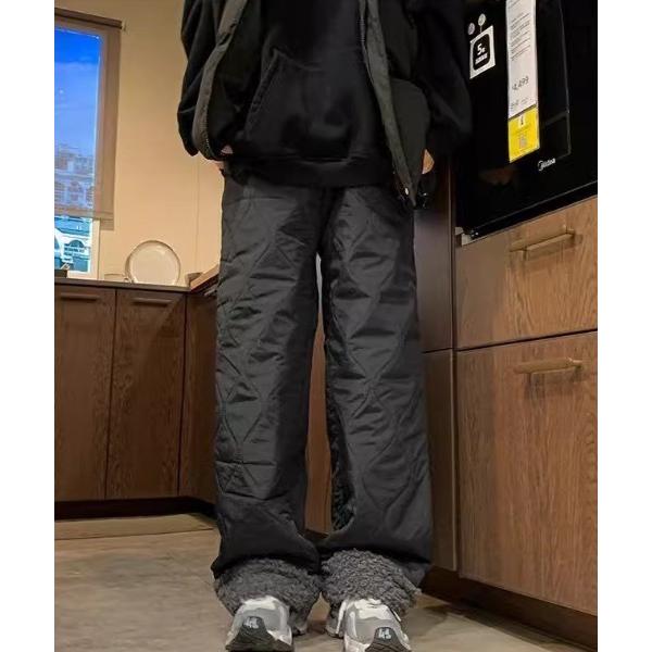 パンツ 裏ボアキルティングルーズパンツ メンズ レディース