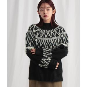 ニット セーター モヘヤタッチノルディックニット 622016 レディース