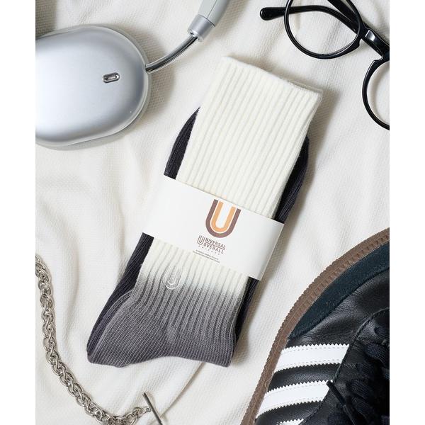 靴下 「UNIVERSAL OVERALL」Gradation RIB CREW LU-022 メン...