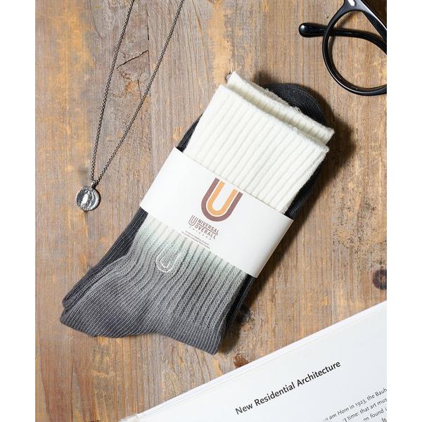 靴下 「UNIVERSAL OVERALL」Gradation RIB CREW LU-415 レデ...