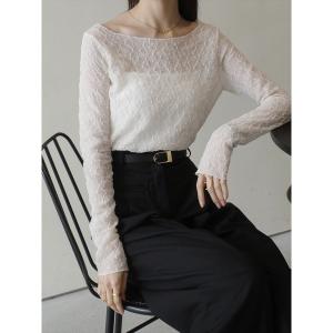 ブラウス シャツ クラシックレースシアートップス / アイボリー レディース