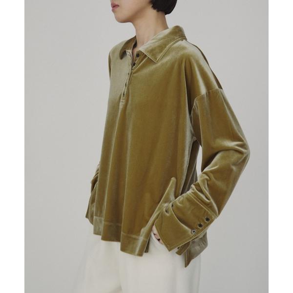 ポロシャツ ポロ ベロアポロトップス レディース