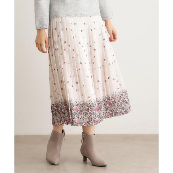 スカート 「洗える／同柄アイテムあり」ライリー バタフライズ柄 プリーツスカート