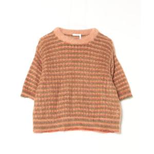 「Chloe」 半袖ニット X-SMALL ブラウン レディース