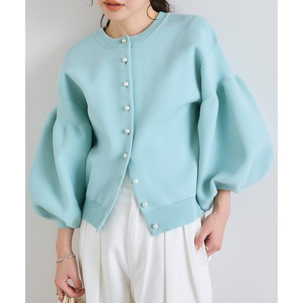 「La boutique BonBon」 ニットカーディガン FREE サックスブルー レディース